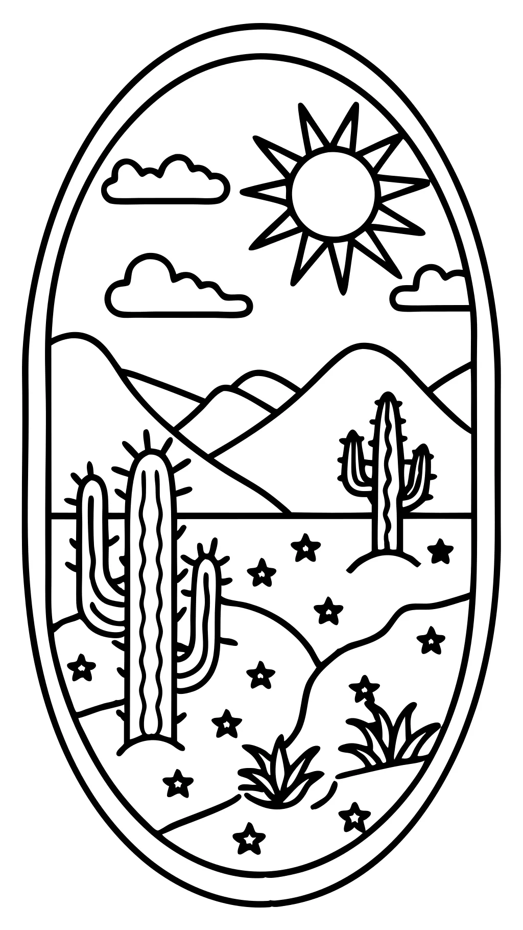 desert coloring page